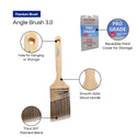 3" angle paint brush with wooden handle and reusable hard cover