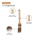 6 Pk 1.5 Inch Angle Sash Paint Brush