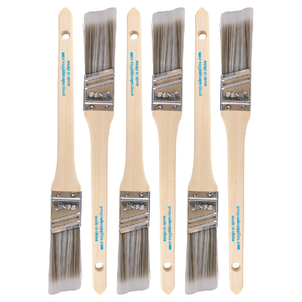 6 Pk 1 Inch Angle Sash Paint Brush